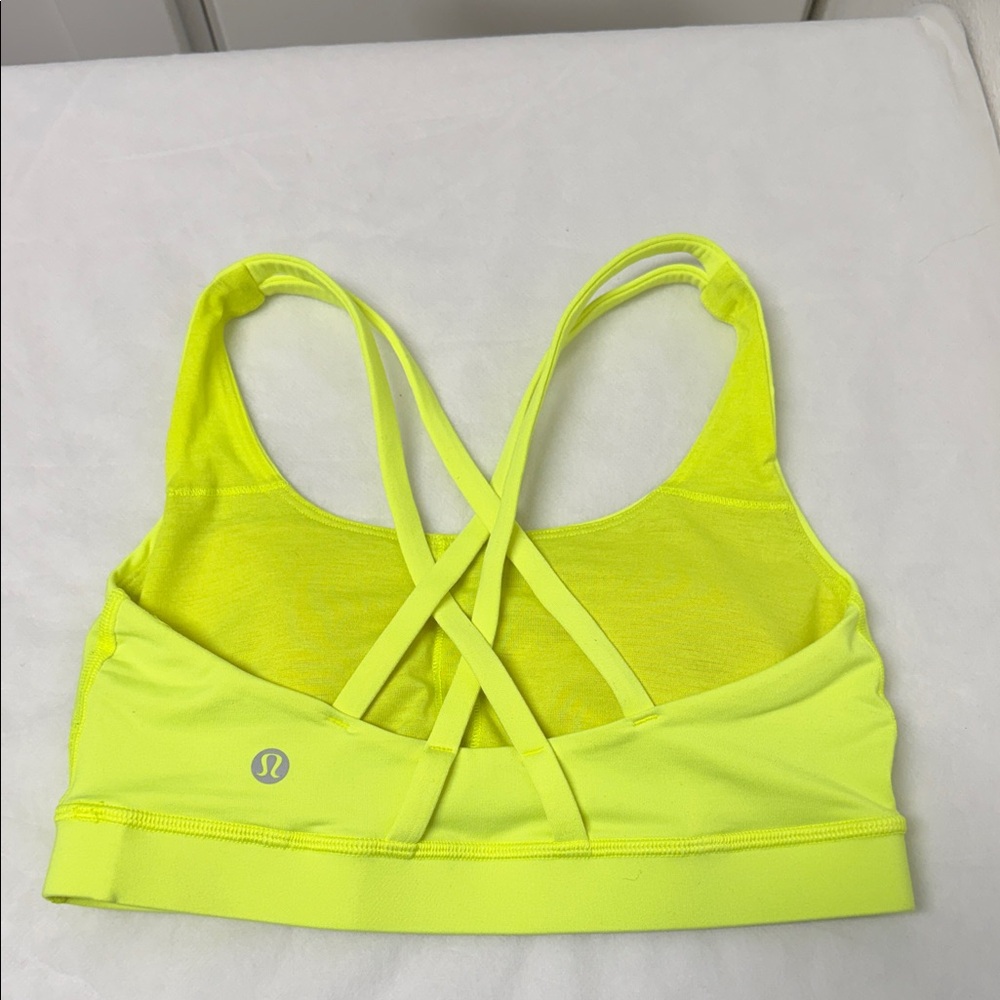 lululemon athletica Neon Yellow Crisscross Back Sports Bra - Picture 1 of 5